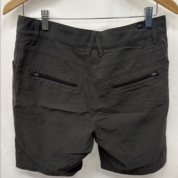 MEC Athletic Shorts Black Yellow Streamlined Fit - Picture 2 of 3